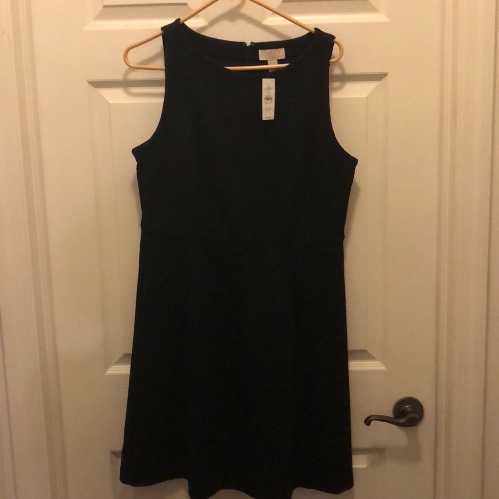 New black and purple petite dress